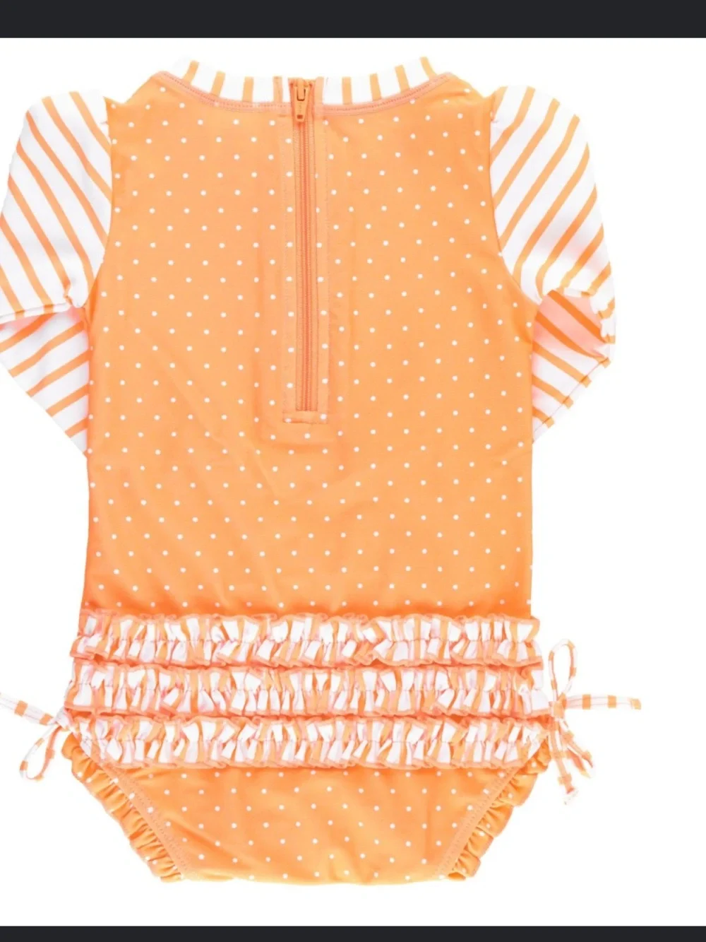 RuffleButts Melon Polka Dot One Piece
